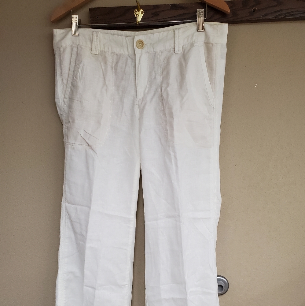Anthropologie Pilcro and the letterpress Wide Leg Linen Pant